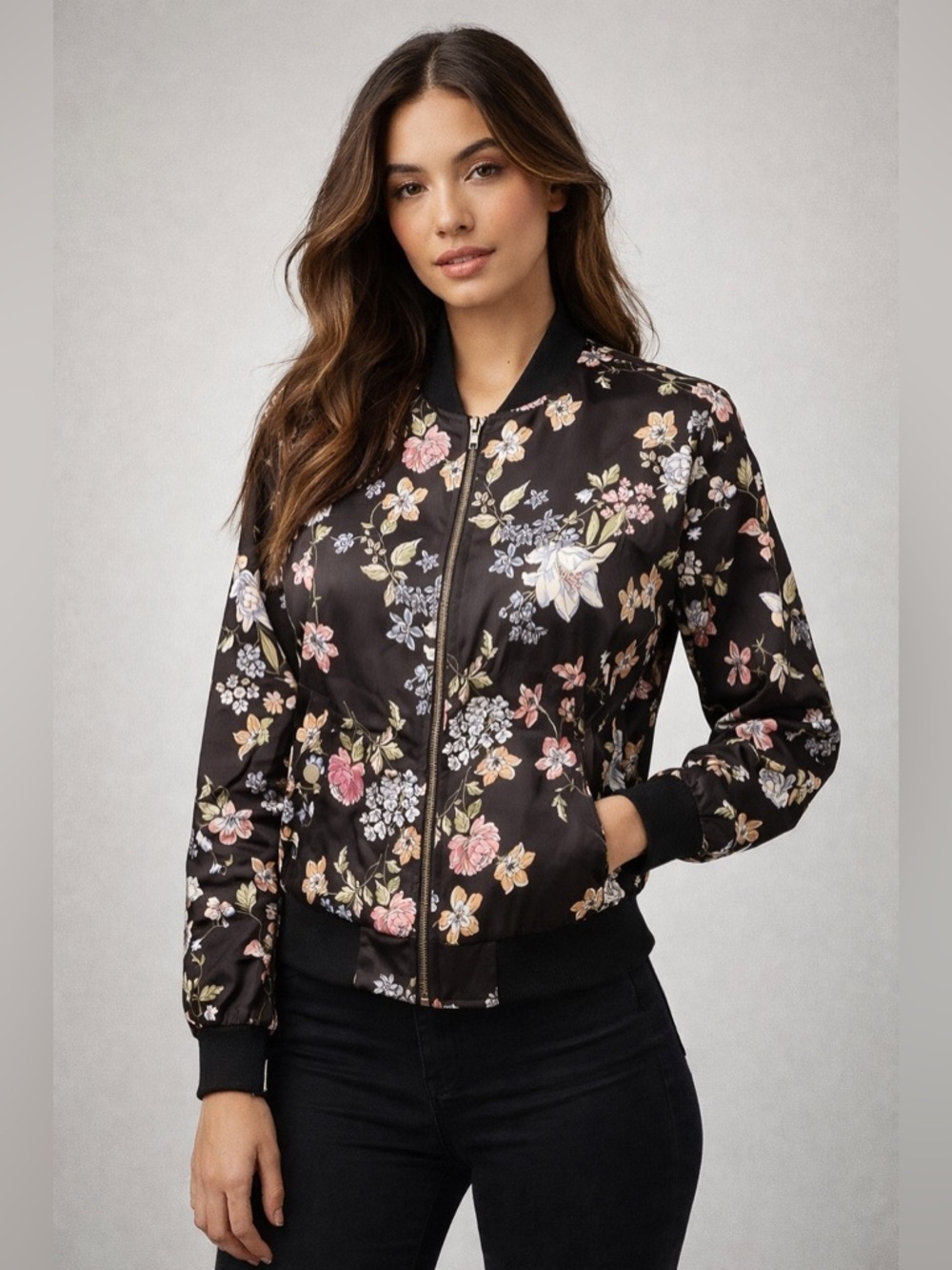 Hippie Rose Lightweight Floral Jacket Size XS